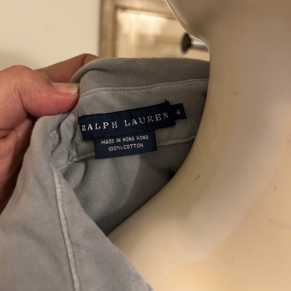 Ralph Lauren short  sleeve v-neck button blouse with dual front pockets - Picture 4 of 8